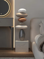 80CM Glowing Stone Creative Home Decor Large Feng Shui Stone Statue