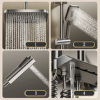 Bathroom Shower Full Set Black White Gray Bathtub Shower System