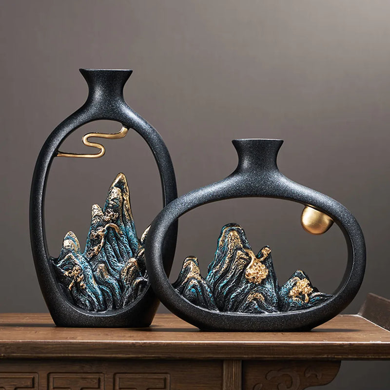 Creativity Japanese style wealth vase office Living room desktop decoration